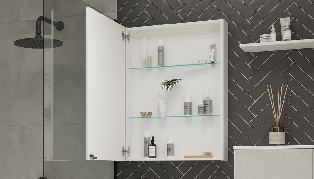 Шкаф навесной VELVEX Klaufs 600 с зеркалом