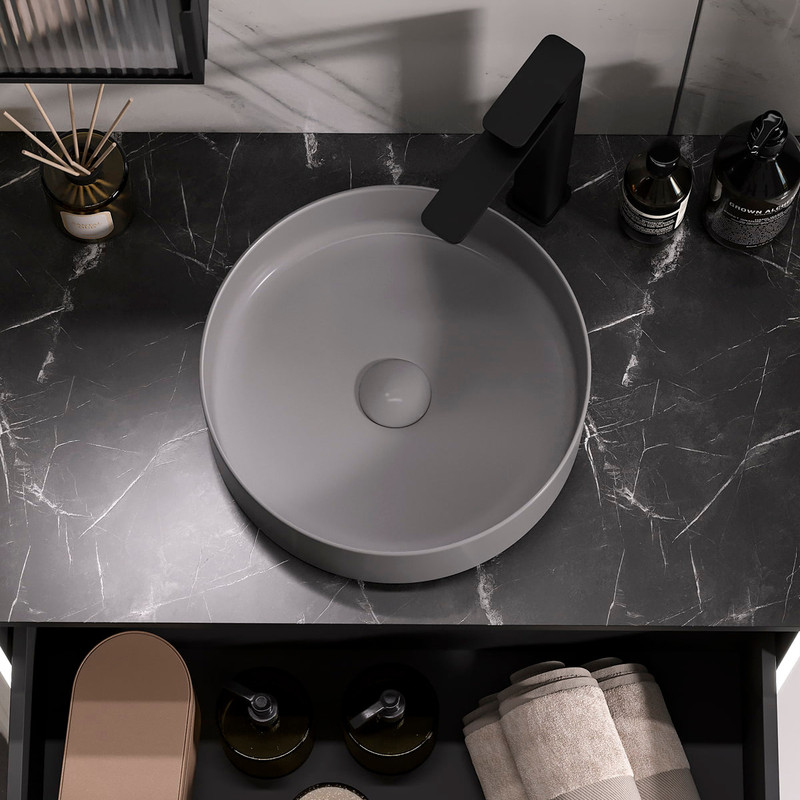 Раковина накладная EQUIL 110А, темно-серая (110AМDH EQUIL)