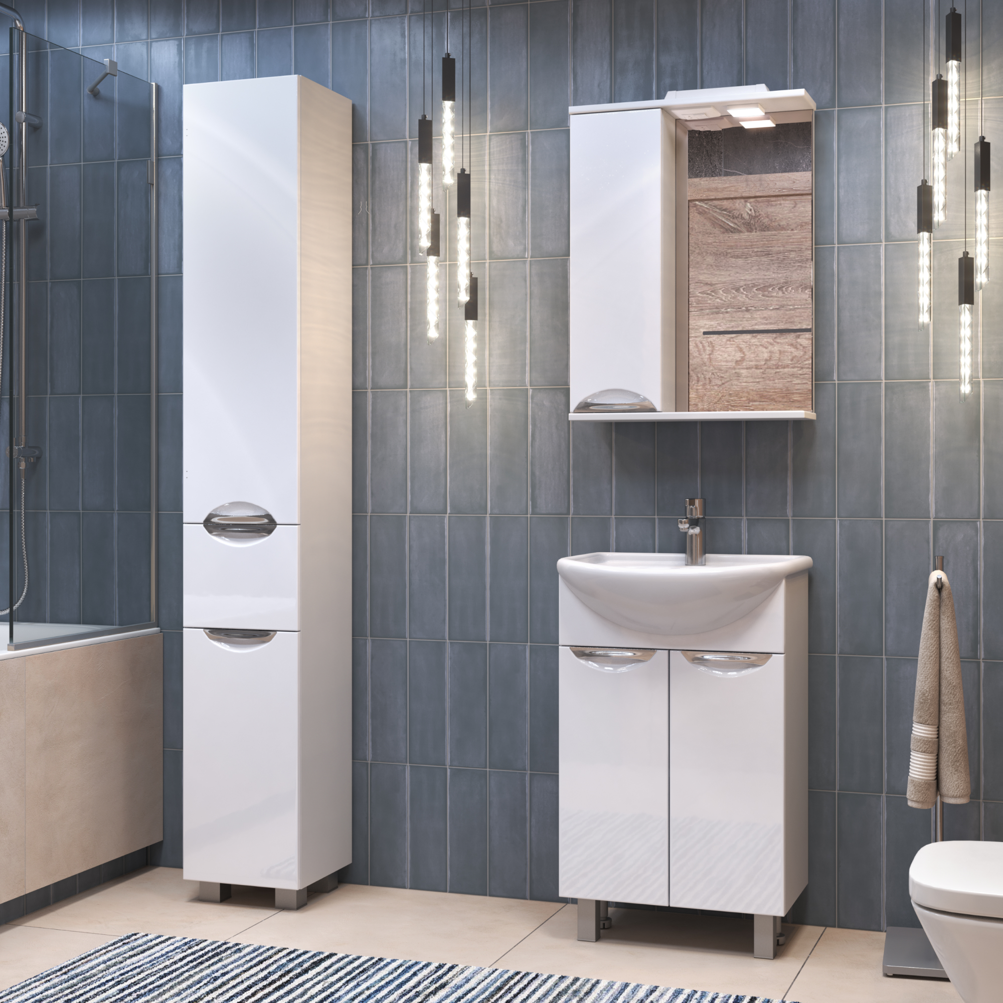 Зеркало со шкафом VIGO Callao 50 подвесное белый (z.CAL.50.L.El)