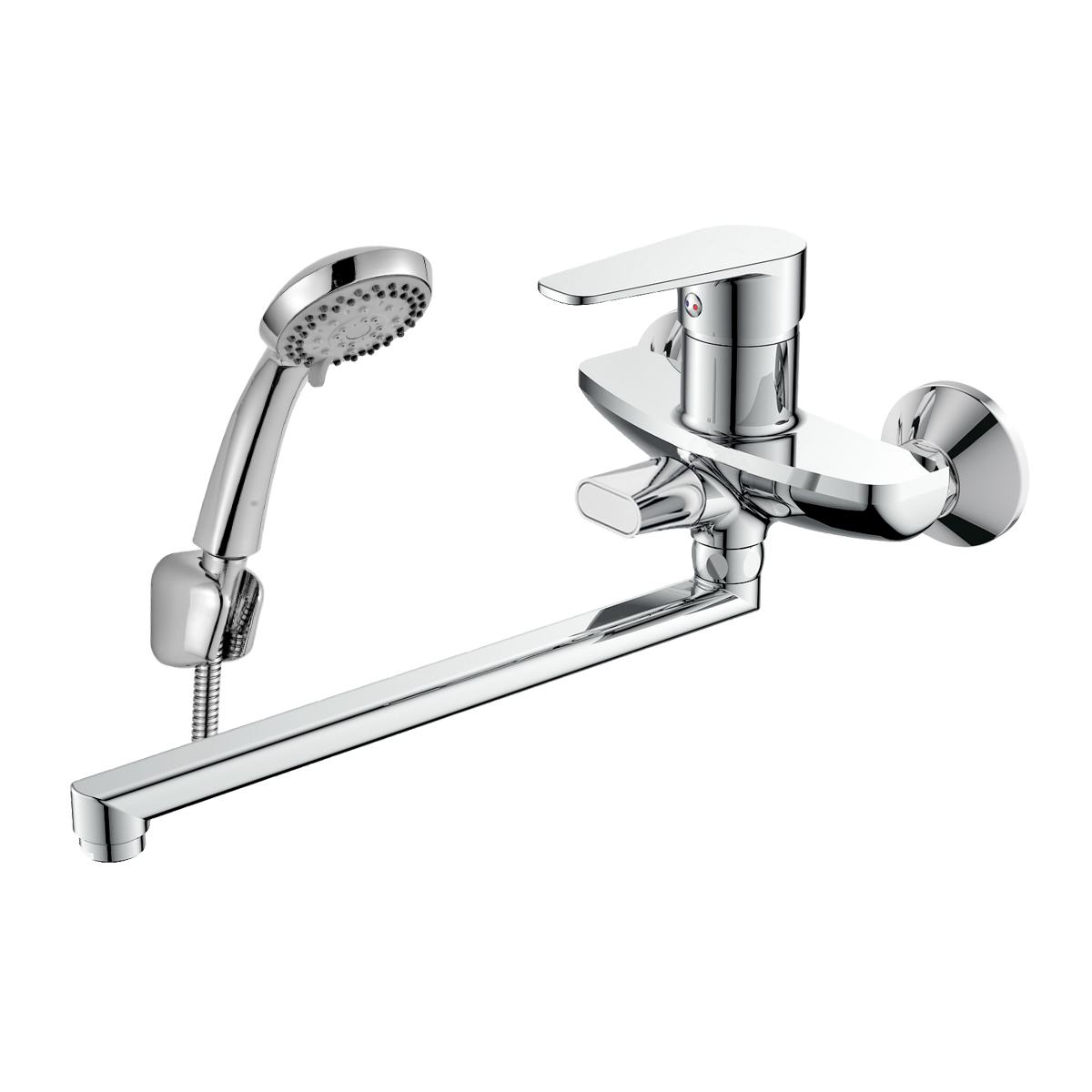 DR72 Смеситель для ванны, пов.излив 272мм, р/ОД, хром, DR, DR72043