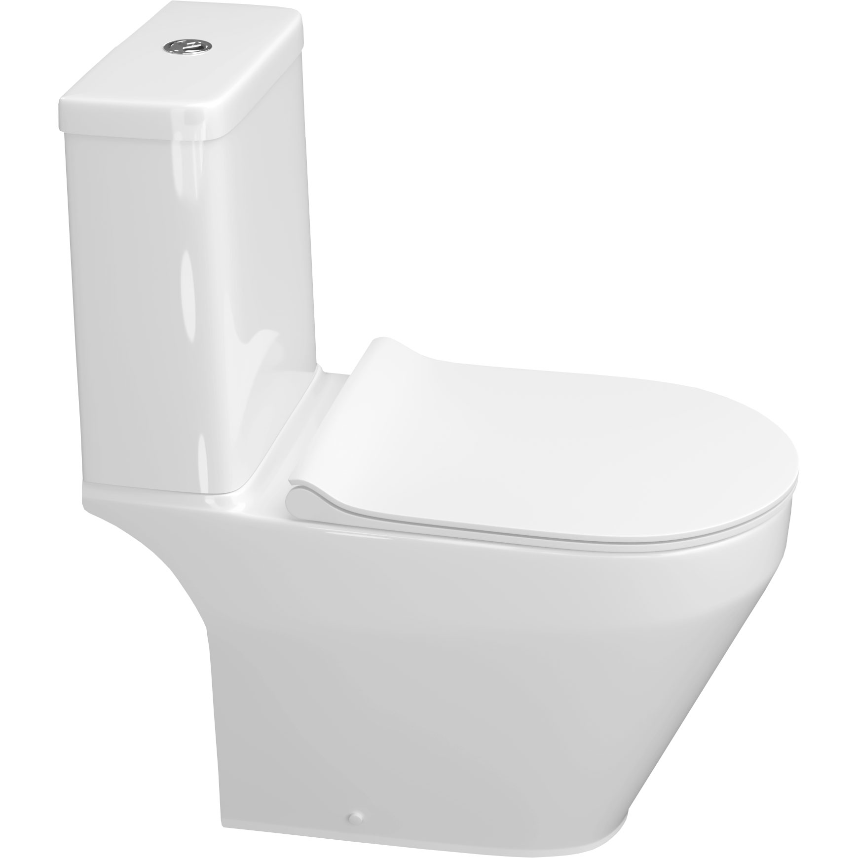 Унитаз-компакт КЕРАМИН БАРИ Slim ЖСМЛ Soft Close безободковый двухрежимный, сиденье дюропласт с микролифтом CDB00029257 (4810531150305)