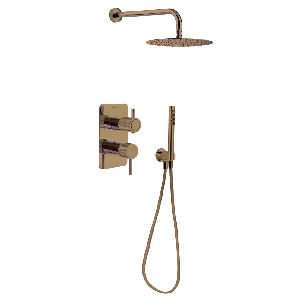 Встраиваемая душевая система с тропическим душем и душевым комплектом ODISEA JOYA K5915121CUC медь