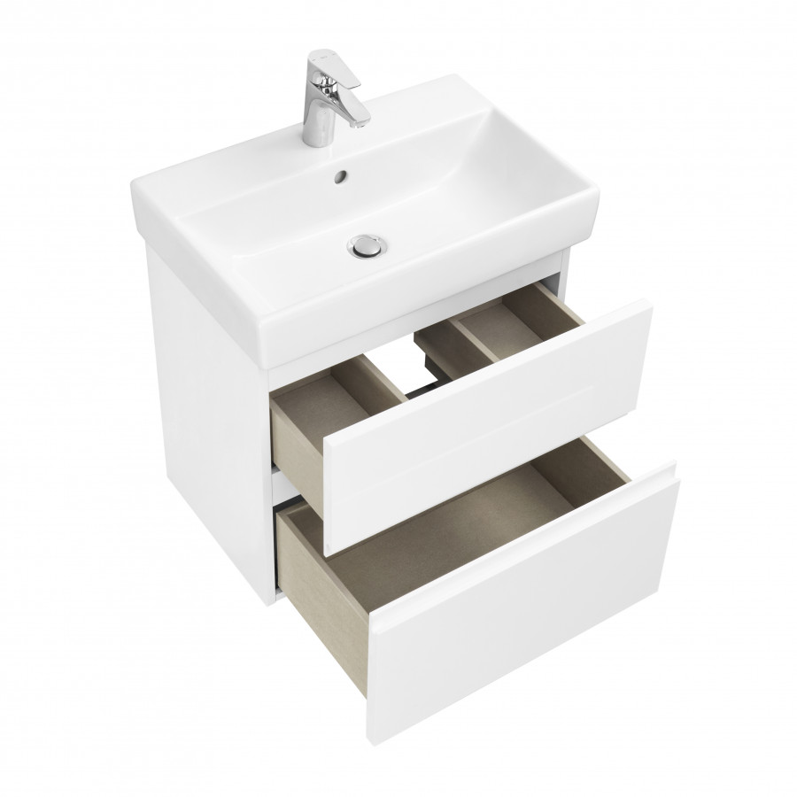 OLETA Тумба под раковину Oleta 60, 2 ящ., белый матовый