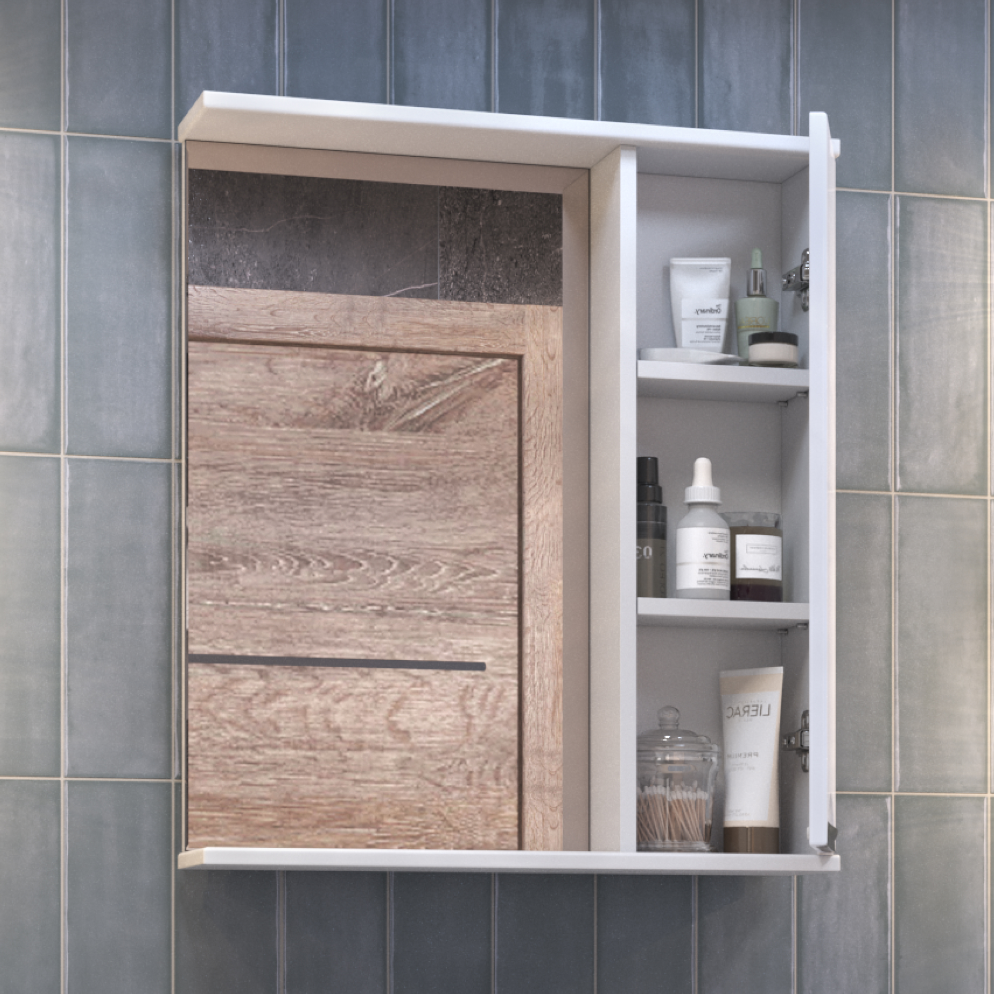 Зеркало со шкафом VIGO Callao 60 подвесное белый (z.CAL.60.R)