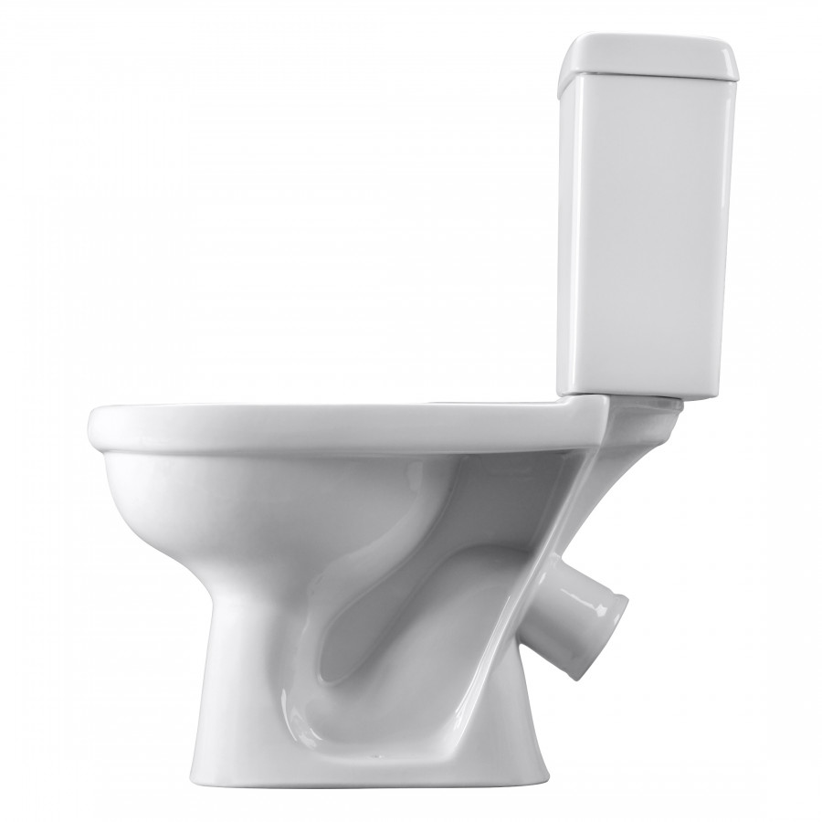 Унитаз-компакт "Визит" косой выпуск, с 1-режимной кнопочной арматурой  и сиденьем п/п "Уклад". SANTE