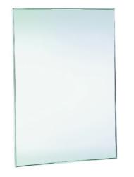 зеркало антивандальное 600х450 с рамкой из нержавеющей стали глянцевой