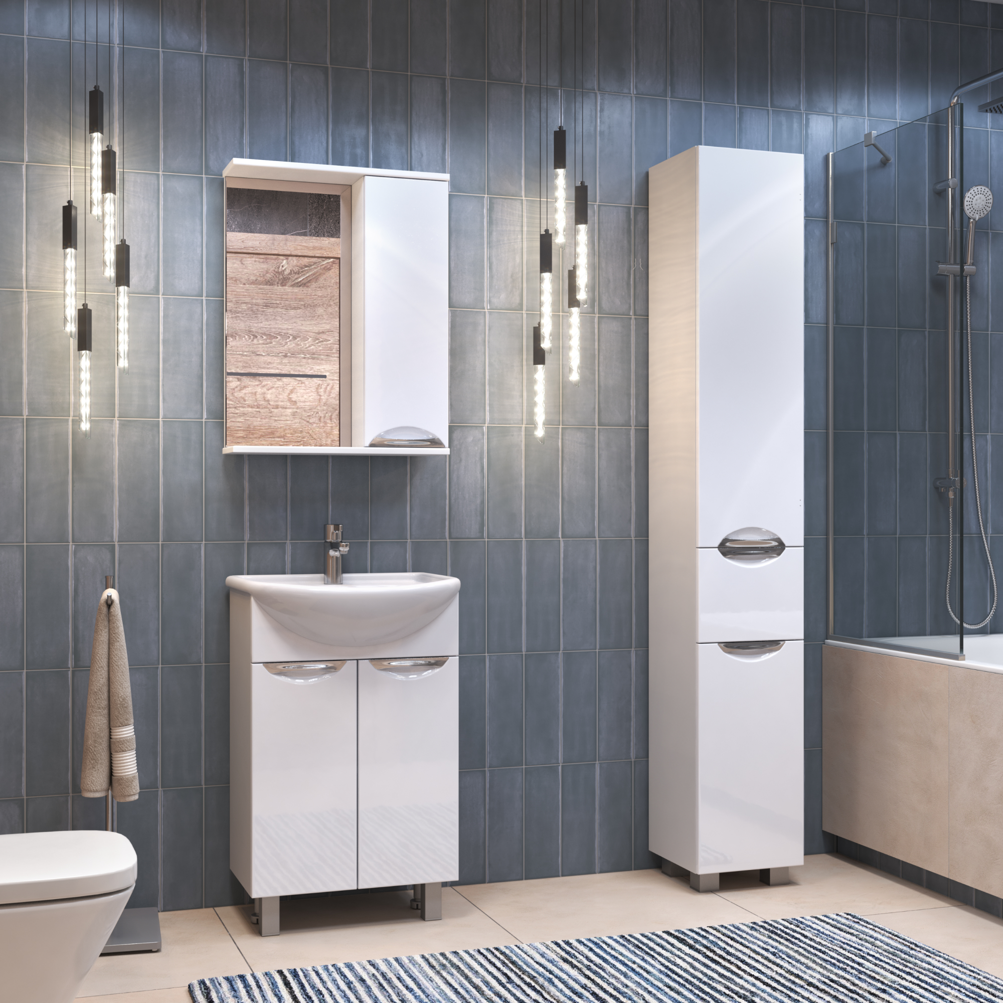 Зеркало со шкафом VIGO Callao 60 подвесное белый (z.CAL.60.R)