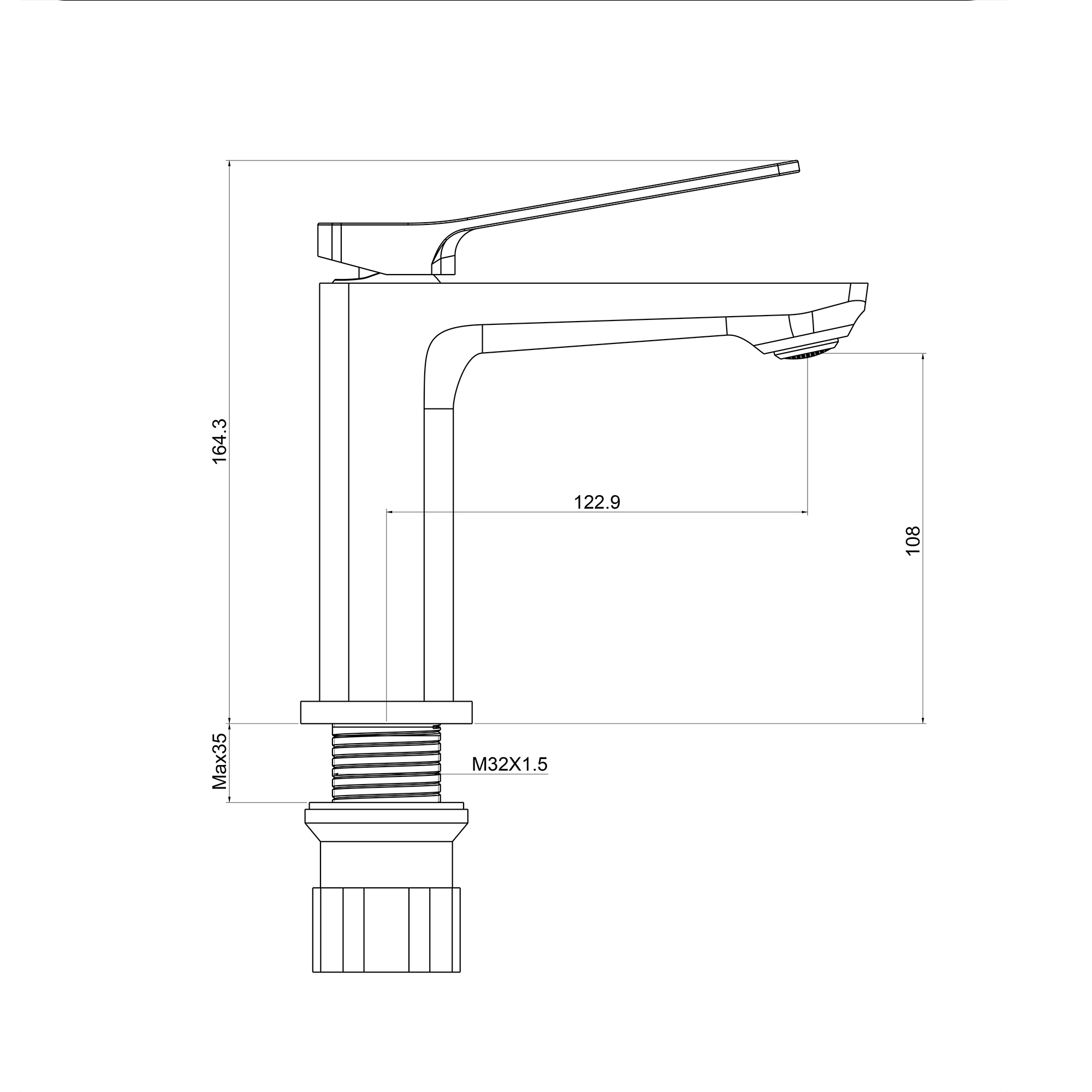 Смеситель для раковины TOKITO YOKOHAMA хром (TOK-YOK-1011)