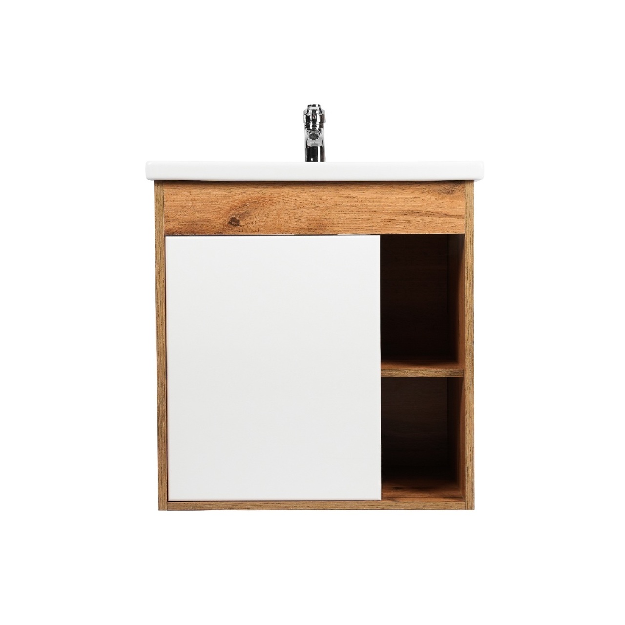 Тумба под раковину VIANT БОСТОН 70 подвесная дуб вотан/белый (VBOS70CO-T1STP)