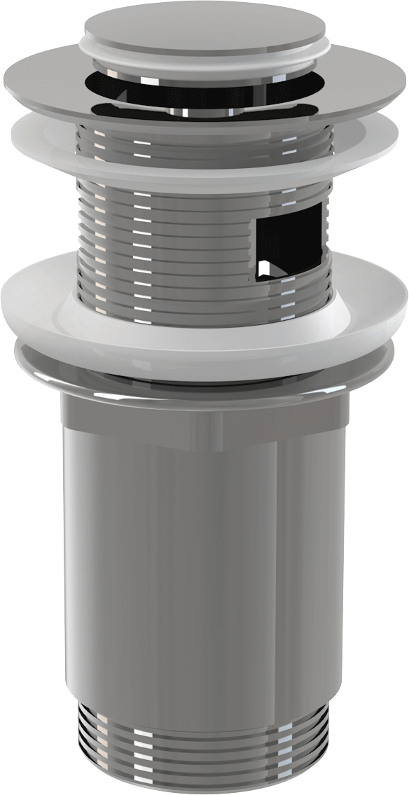 A391 Выпуск для умывальника click/claсk 5/4, цельнометаллический с малой D 37 заглушкой.ALCAPLAST