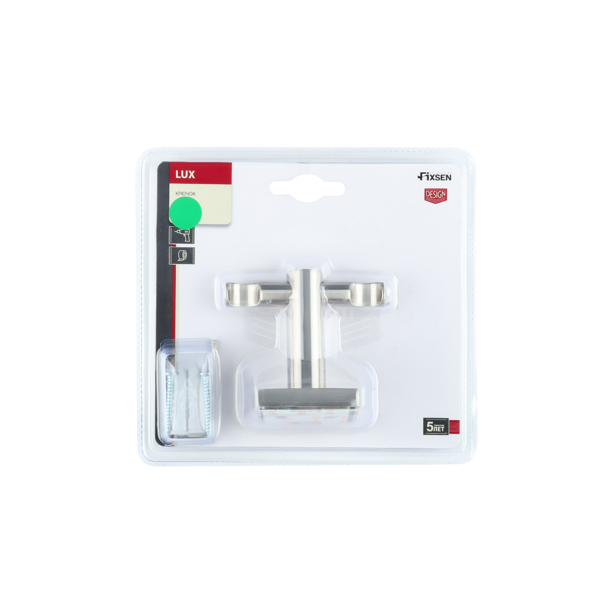 Крючок одинарный FIXSEN Lux Satin сатин (FX-16005)