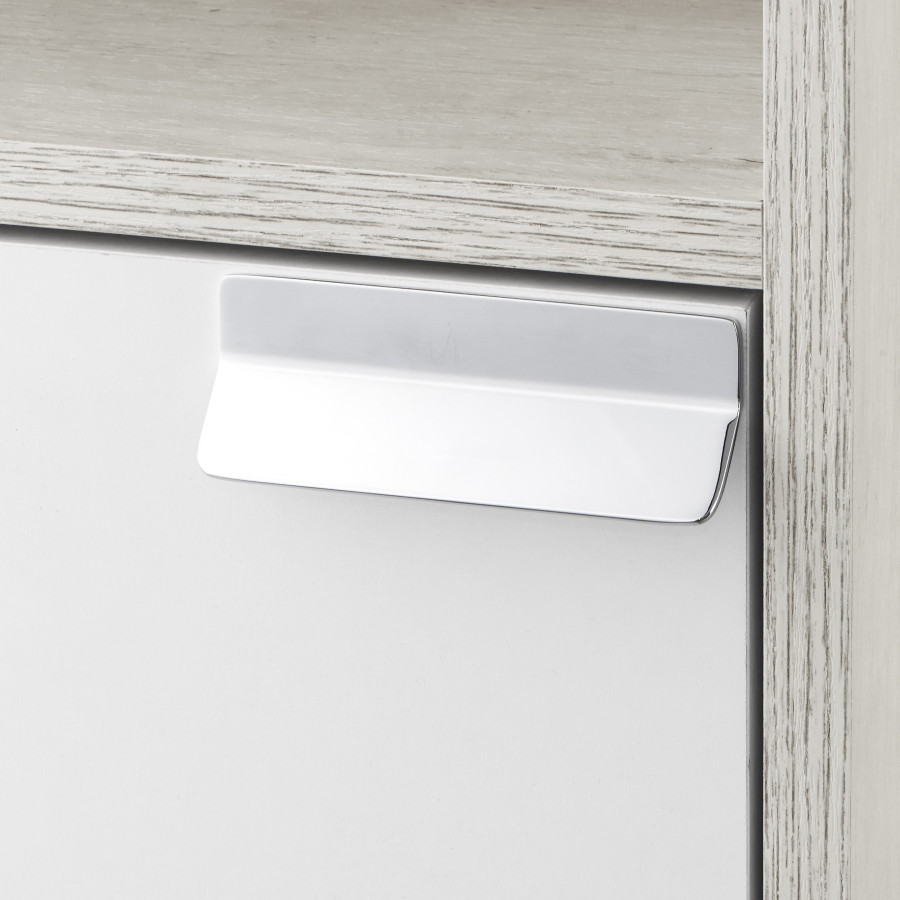 Шкаф ФЛАЙ 35, подвесной, одностворчатый, левый, белый, дуб крафт