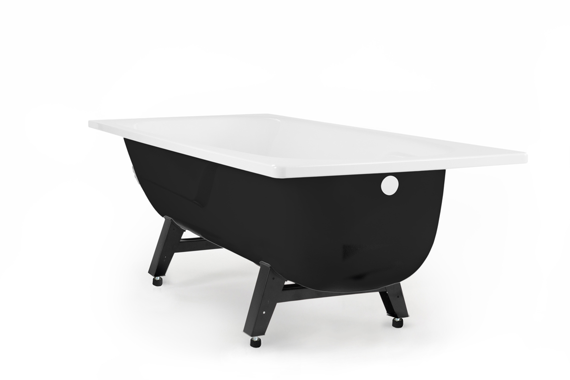 REIMAR Ванна стальная 120x70x40 cм. с опорной подставкой, без ранта, белая орхидея, ВИЗ