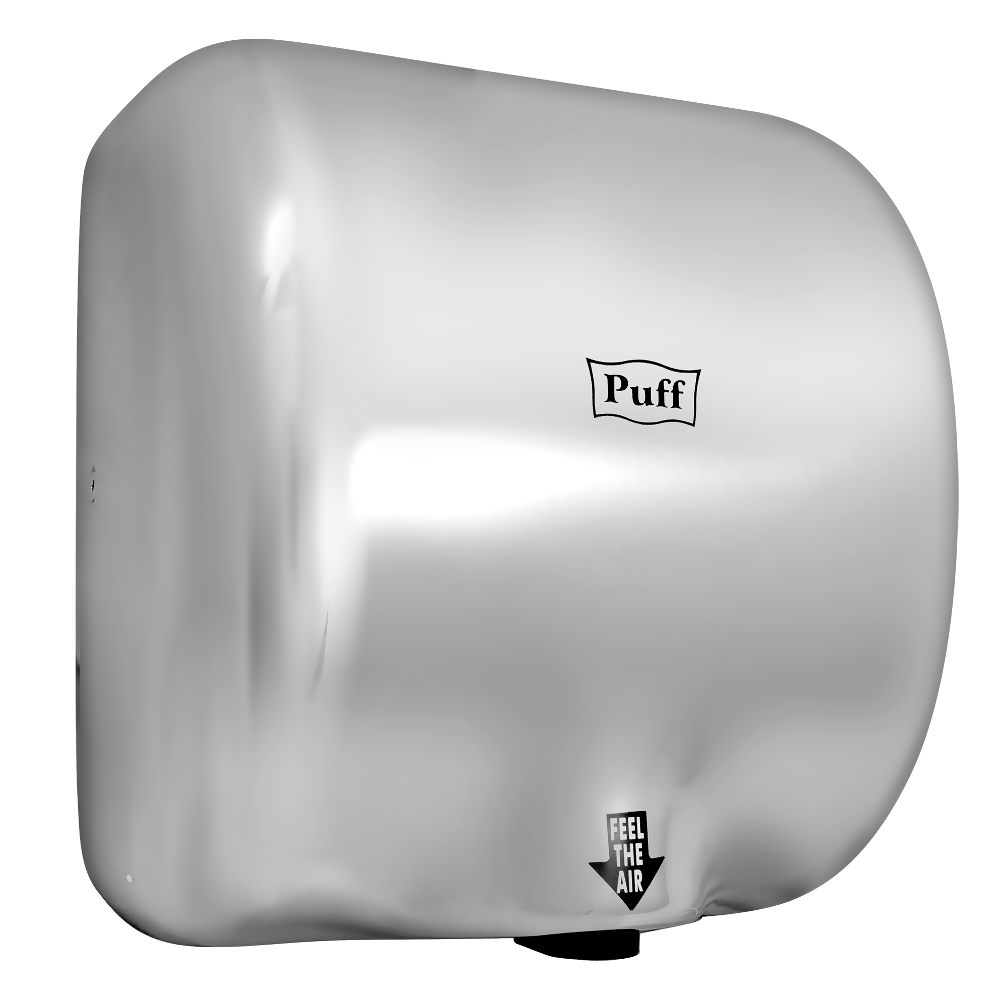 Электросушитель для рук PUFF-8888 высокоскоростной, антивандальный, хром матовый 1,8 кВт (1401.300)