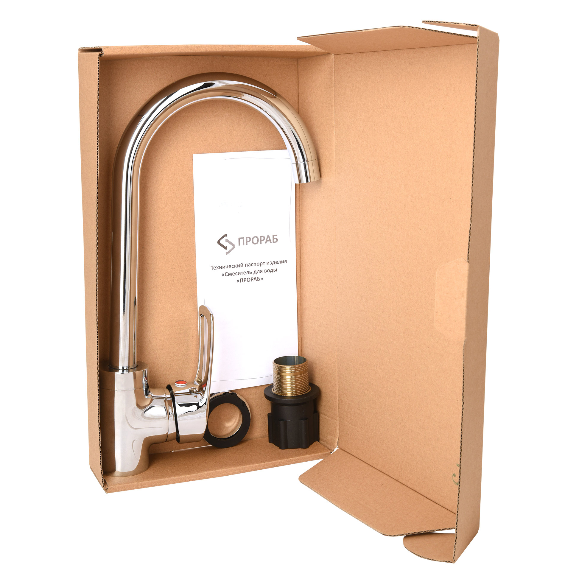 Смеситель для кухни СЛАВЕН Прораб СЛ-ОД-Ц22 хром