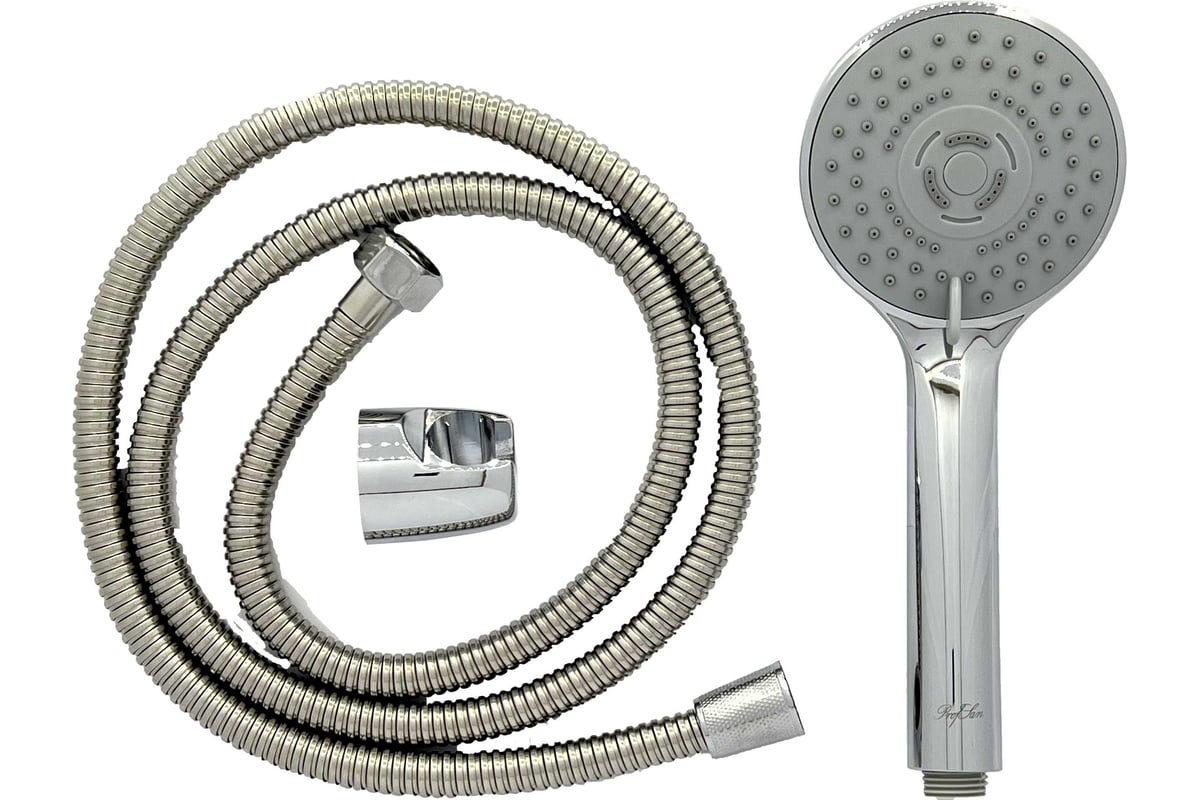 Набор для душа ПРОФСАН PSM-085 лейка шланг держатель хром