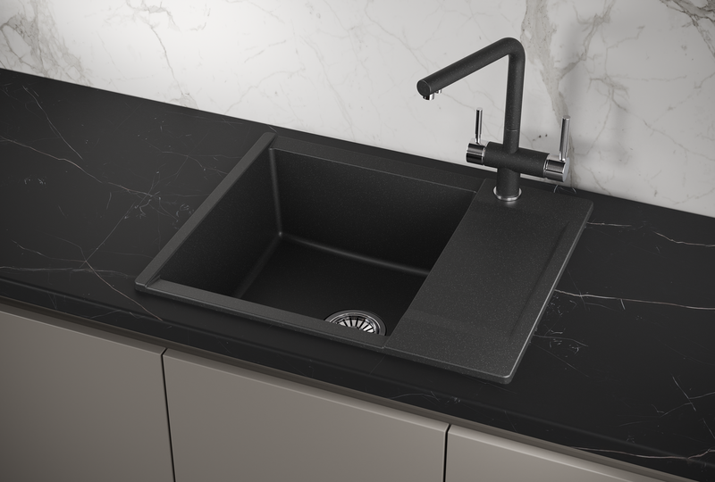 Кухонная мойка GRANULA (6202, ЧЕРНЫЙ)