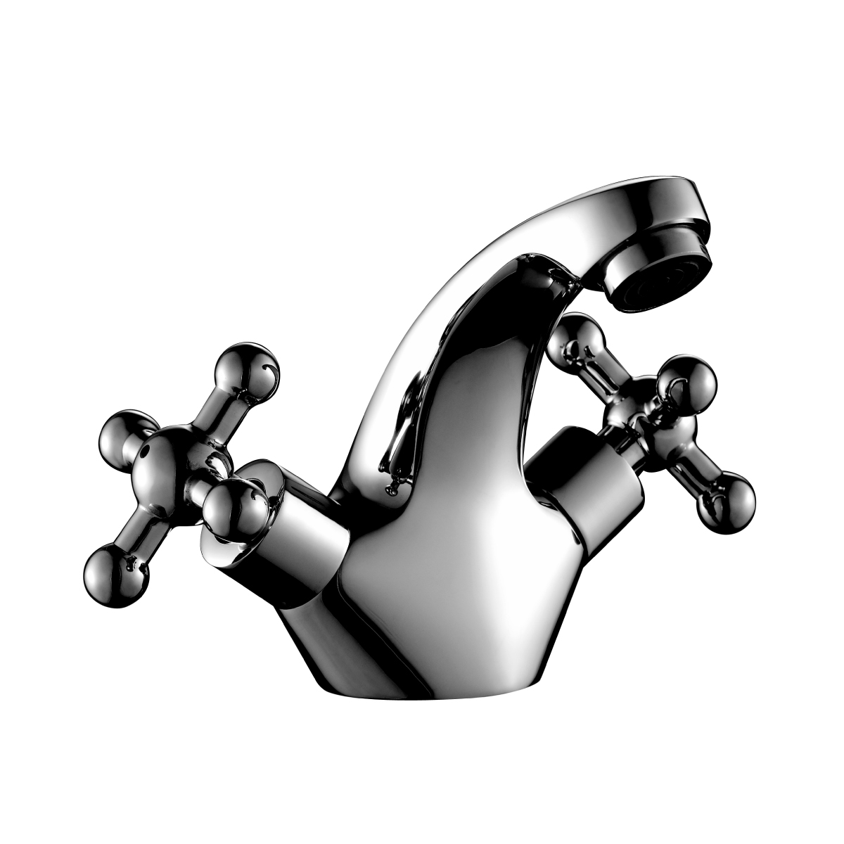 G02 Смеситель для раковины, монолит.излив 84мм, р/ДВ, хром, ROS, G02-61