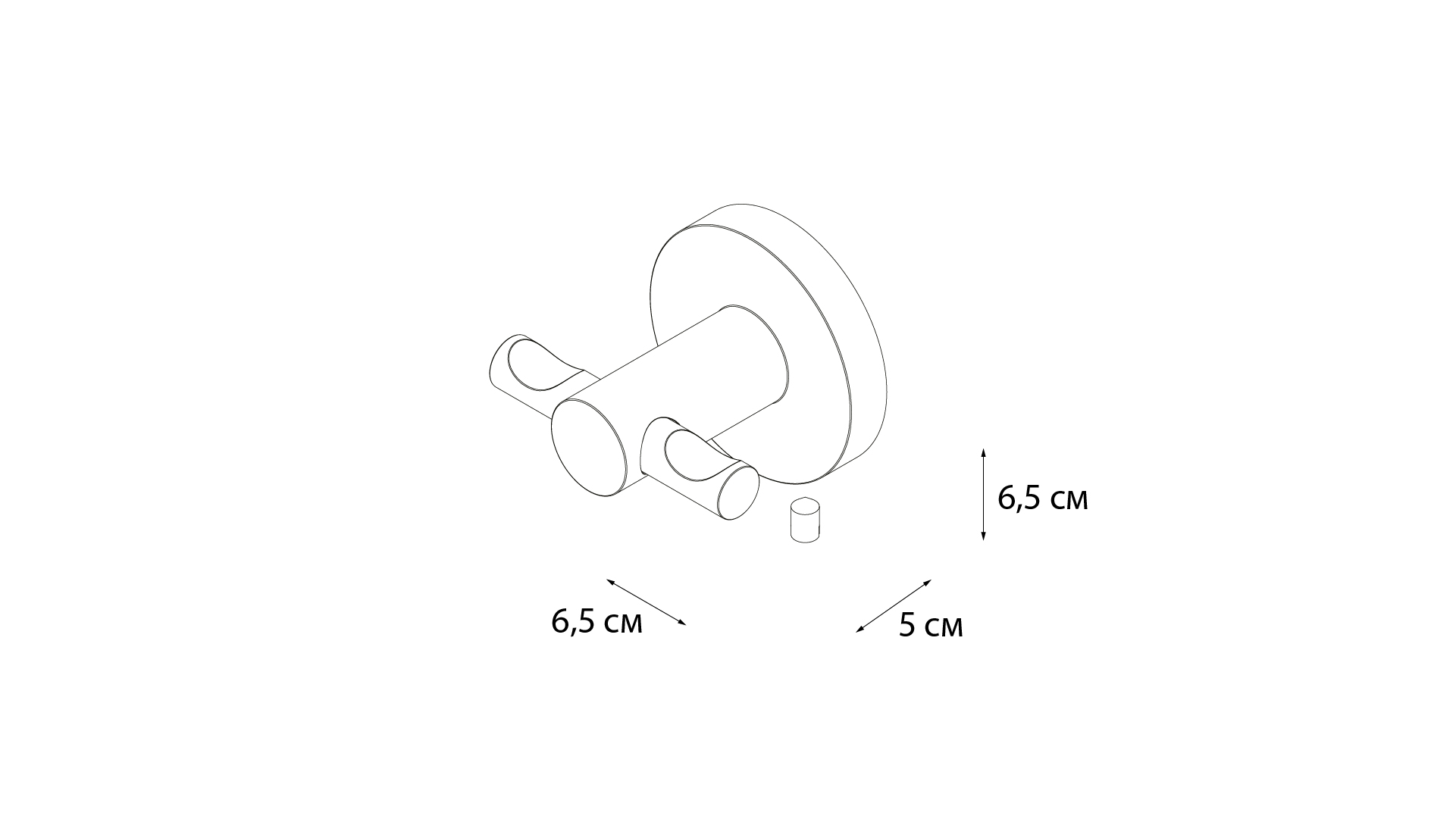 Крючок двойной FIXSEN HOTEL (FX-31005C)