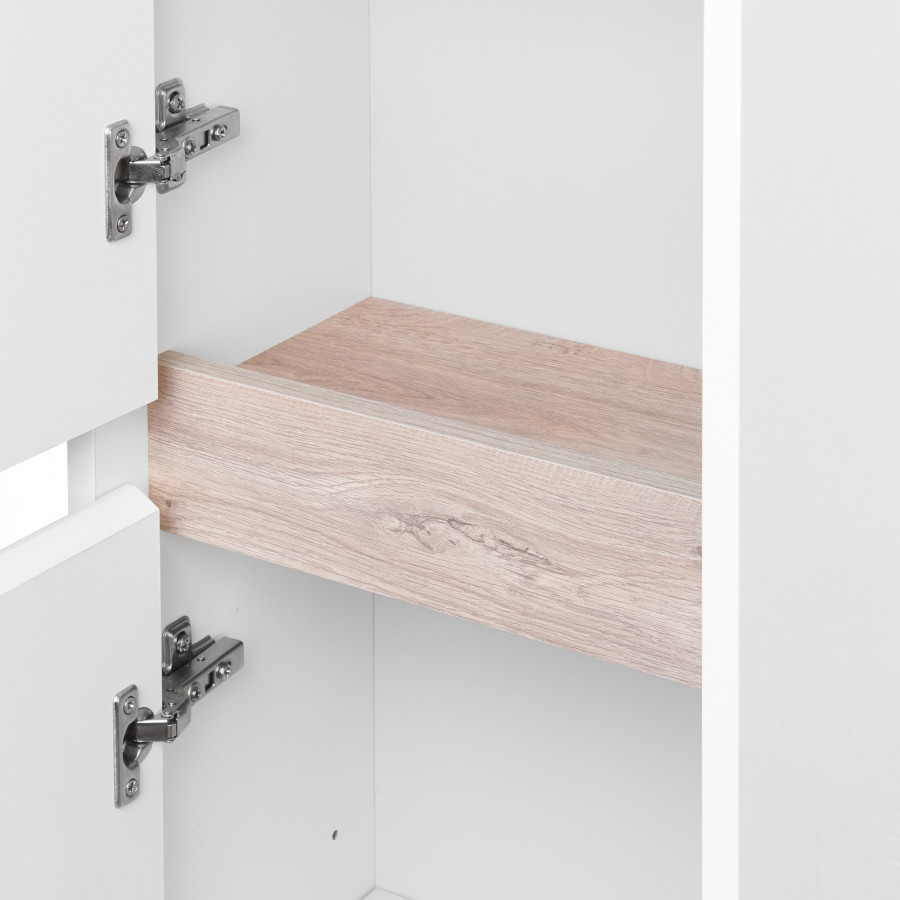 Шкаф-колонна НОРТОН 34, подвесная, левая, белая