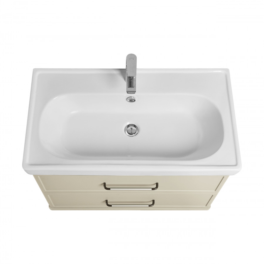 Тумба НЕО-КЛАССИКА 85, 2 ящ., белый камень (под раковину НЕО КЛАССИК 85)