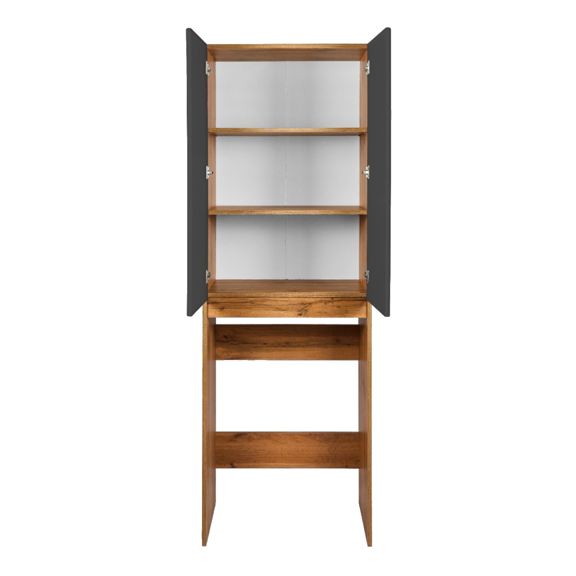 Шкаф для стиральной машины VIANT БОСТОН 65 напольный графит/дуб вотан (VBOS645G-SHSM)