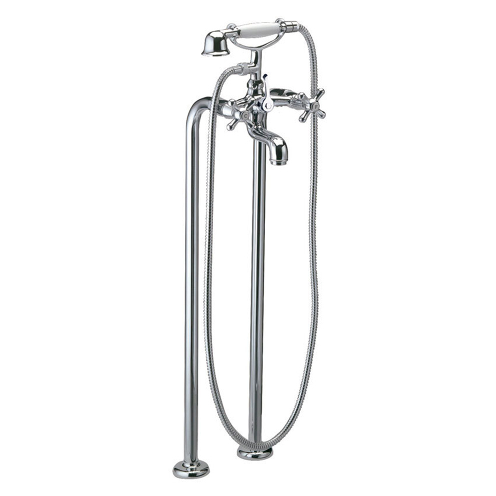 Напольный смеситель для ванны вентельный с душевым комплектом GAUDI 3135CG