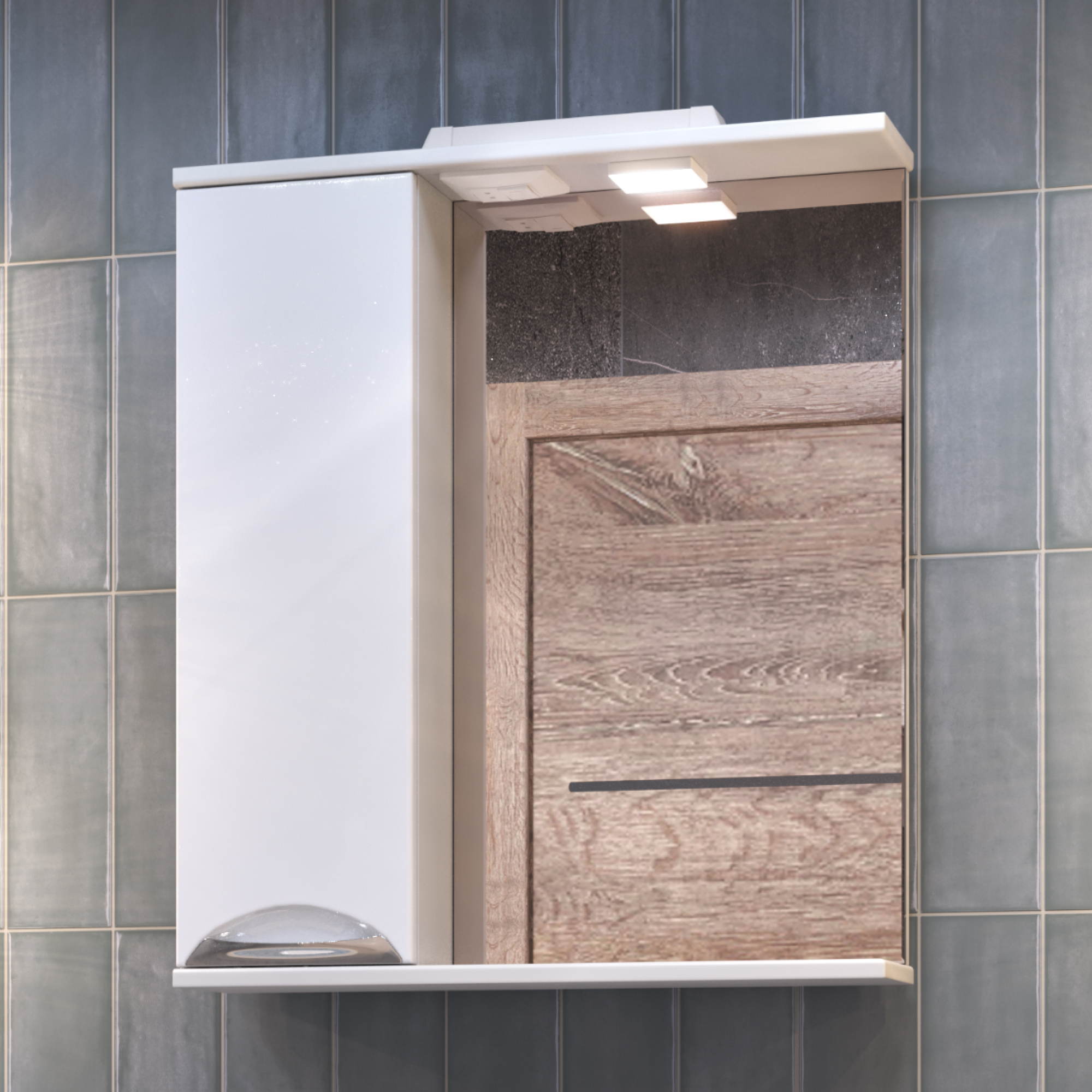 Зеркало со шкафом VIGO Callao 60 подвесное белый (z.CAL.60.L.El)