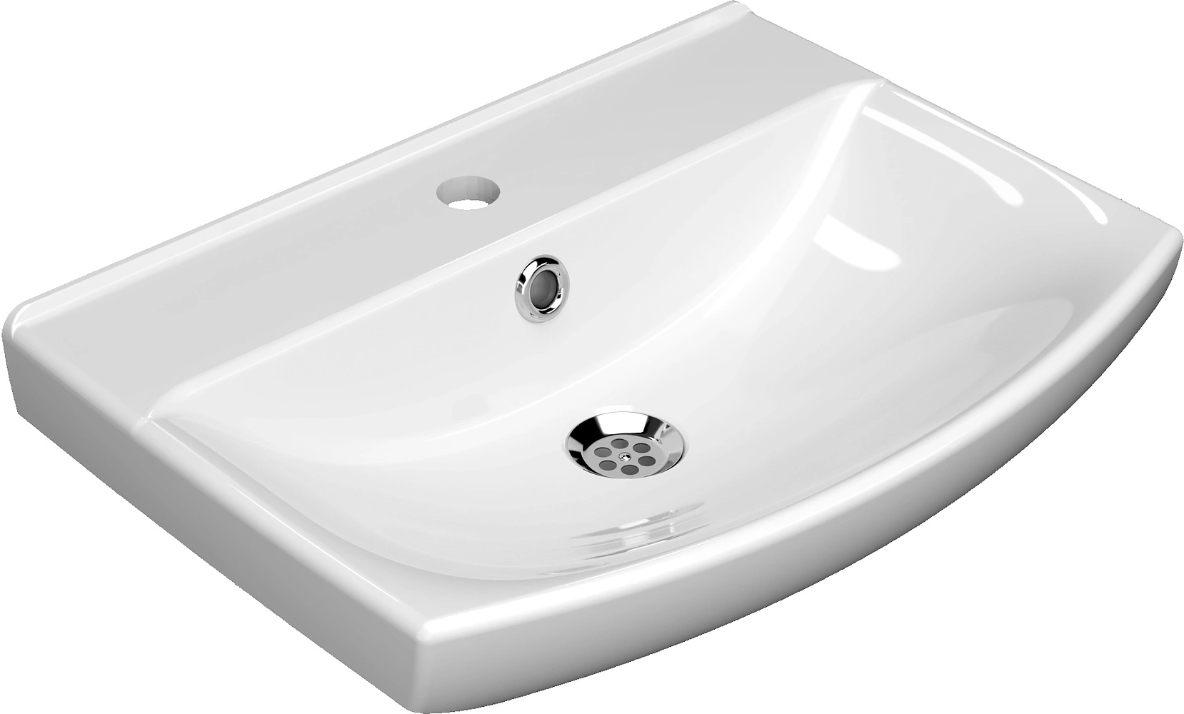 Раковина КЕРАМИН КЛЕРМОНТ 55 белый глянец CDB00028499 (4810531150060)