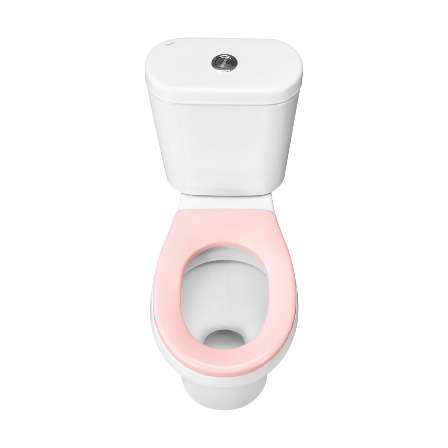 КАСПЕР Унитаз-компакт детский, горизонт. выпуск,1-а режим.арм,сиденье полипроп, пл.кр,розовый,САНТЕК