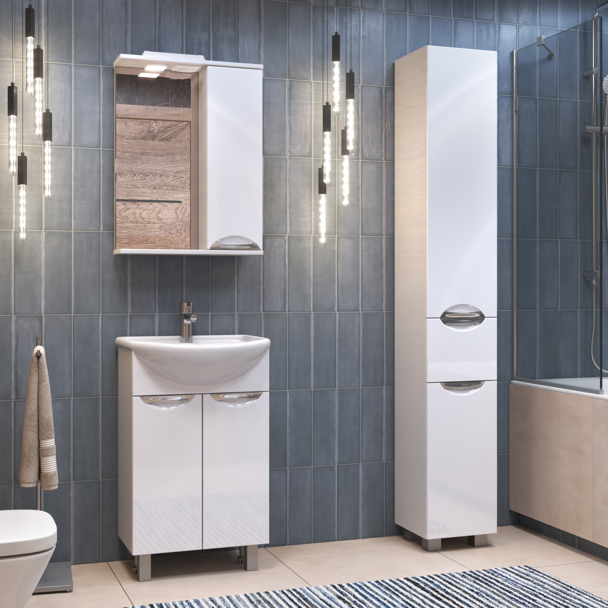 Зеркало со шкафом VIGO Callao 50 подвесное белый (z.CAL.50.R.El)