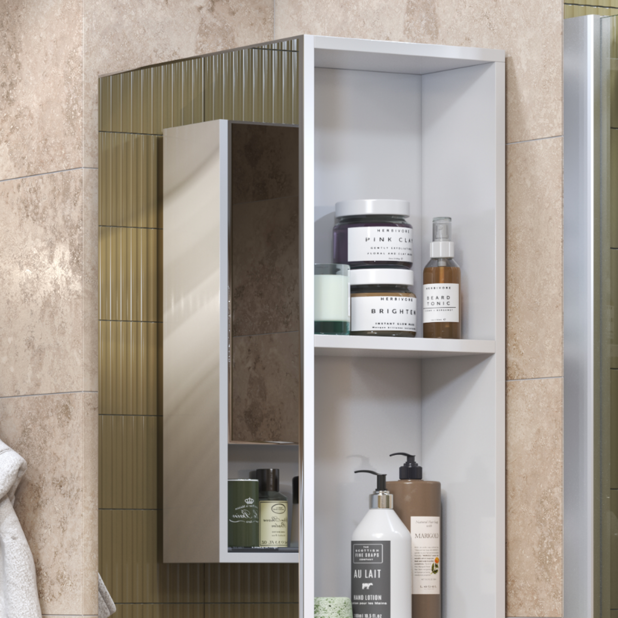 Зеркальный шкаф-пенал VIGO Urban 45 напольный белый (pn.URB.45)