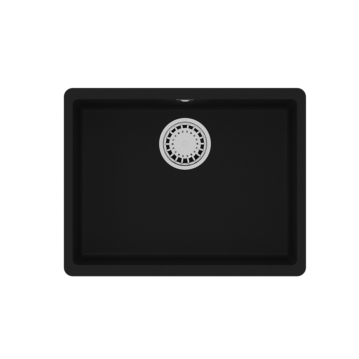Кухонная мойка Lemark SINARA 540-U подстольного монтажа из кварцгранита, Антрацит 