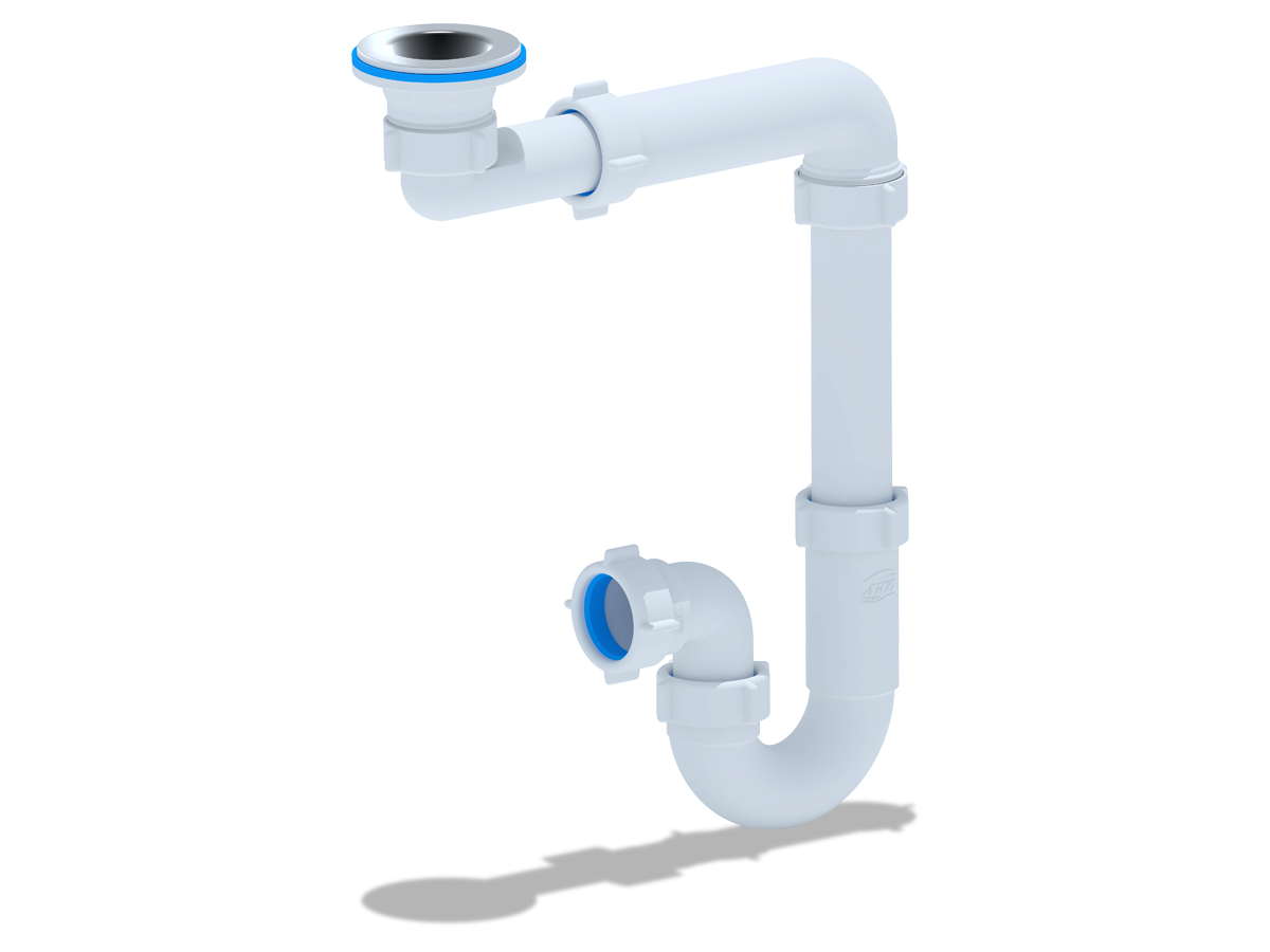 Сифон для раковины АНИ Пласт DB5000 смещенный 1 1/4 дюйма 32