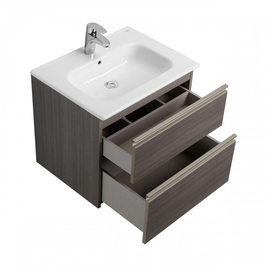 Тумба под раковину Roca The Gap 60 городской дуб 2 ящика