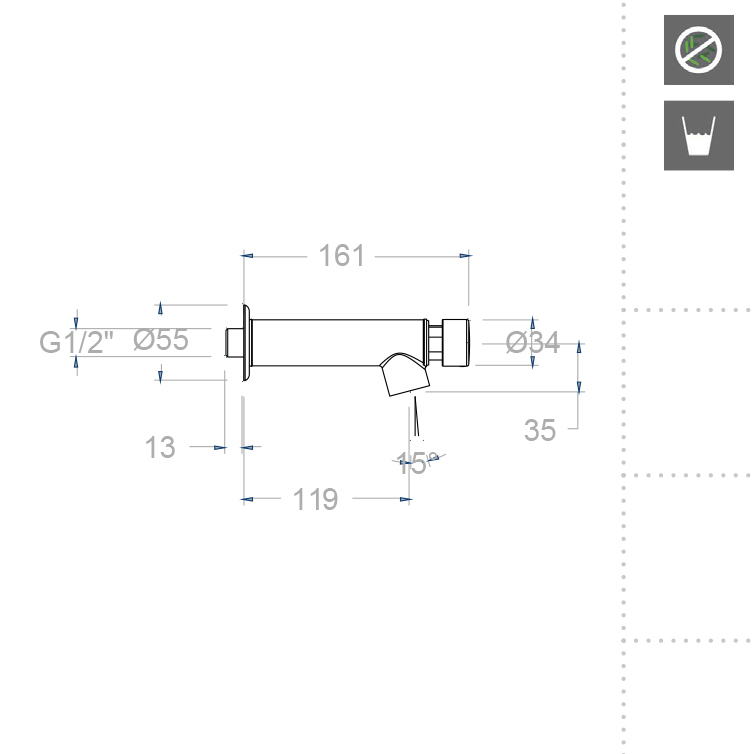 Кран нажимной порционный SOLESTOP 745203