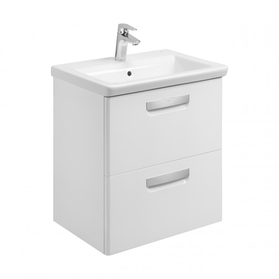 GAP Тумба под раковину GAP 60, белый глянец, ROCA