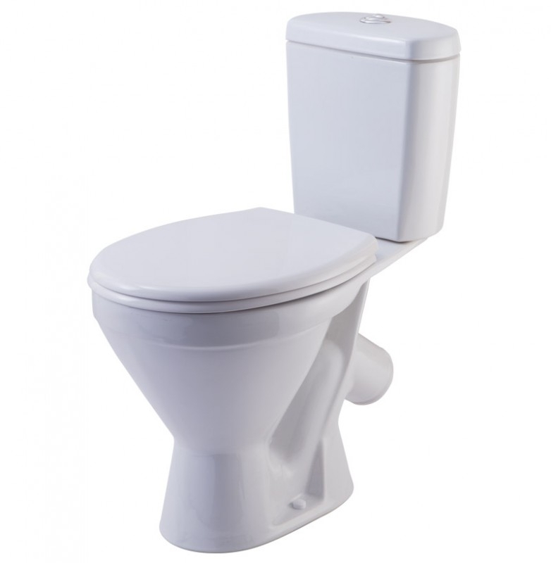 Унитаз-компакт ROSA СТАНДАРТ ЭКОНОМ с сиденьем полипропилен белый Вн УнБ3625 (4610119208141)