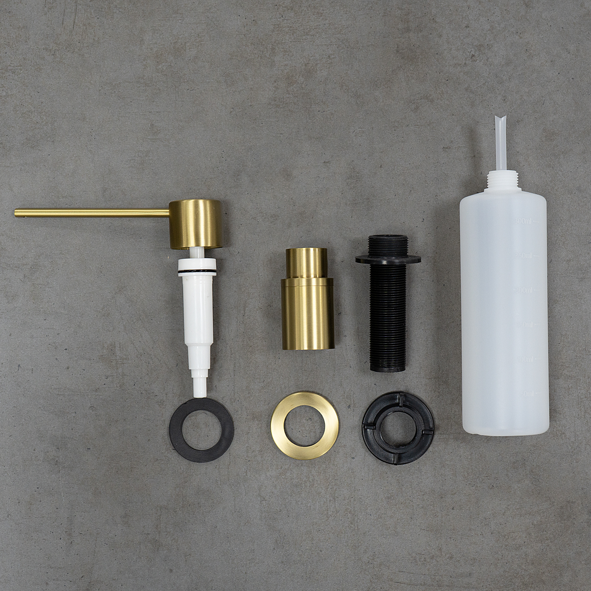 Expert Аксессуары для кухни, дозатор для жидких моющих средств врезной, светлое золото нано, LM