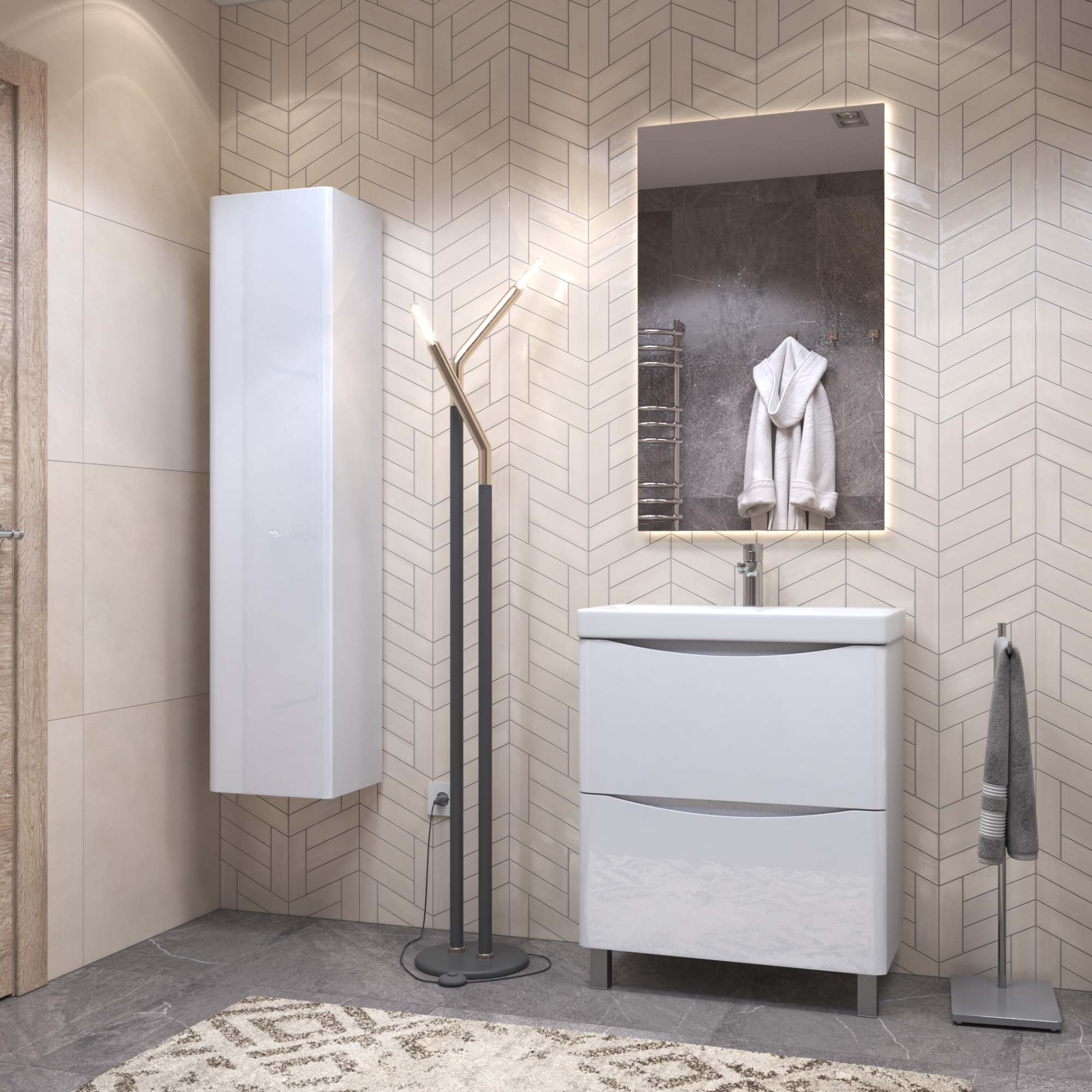 Шкаф VIGO Glem 35 подвесной белый (pp.GLE.35)