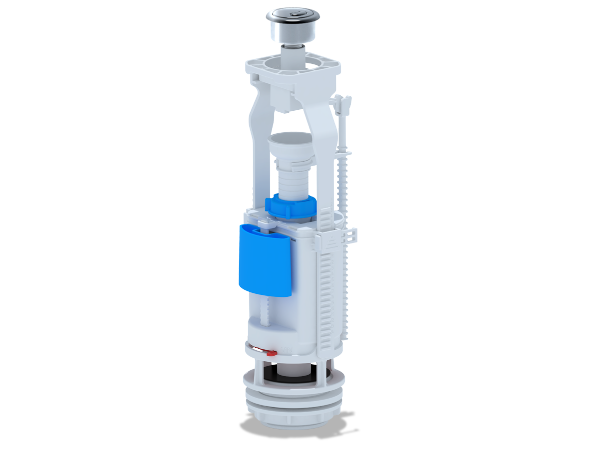 Арматура сливная с двойной металл кнопкой, ANI PLAST