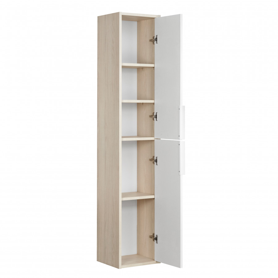 Шкаф-колонна РИКО 30, подвесная, белый, ясень фабрик