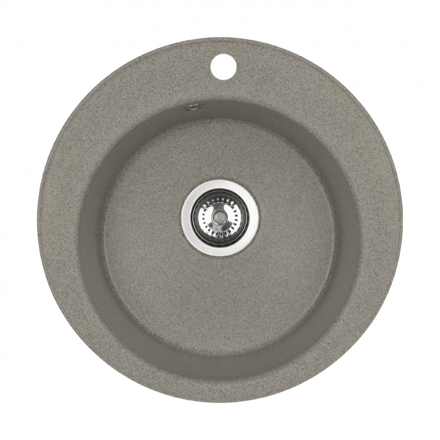 Мойка кухонная ШЕЛЛИ 50, круглая, серый шелк