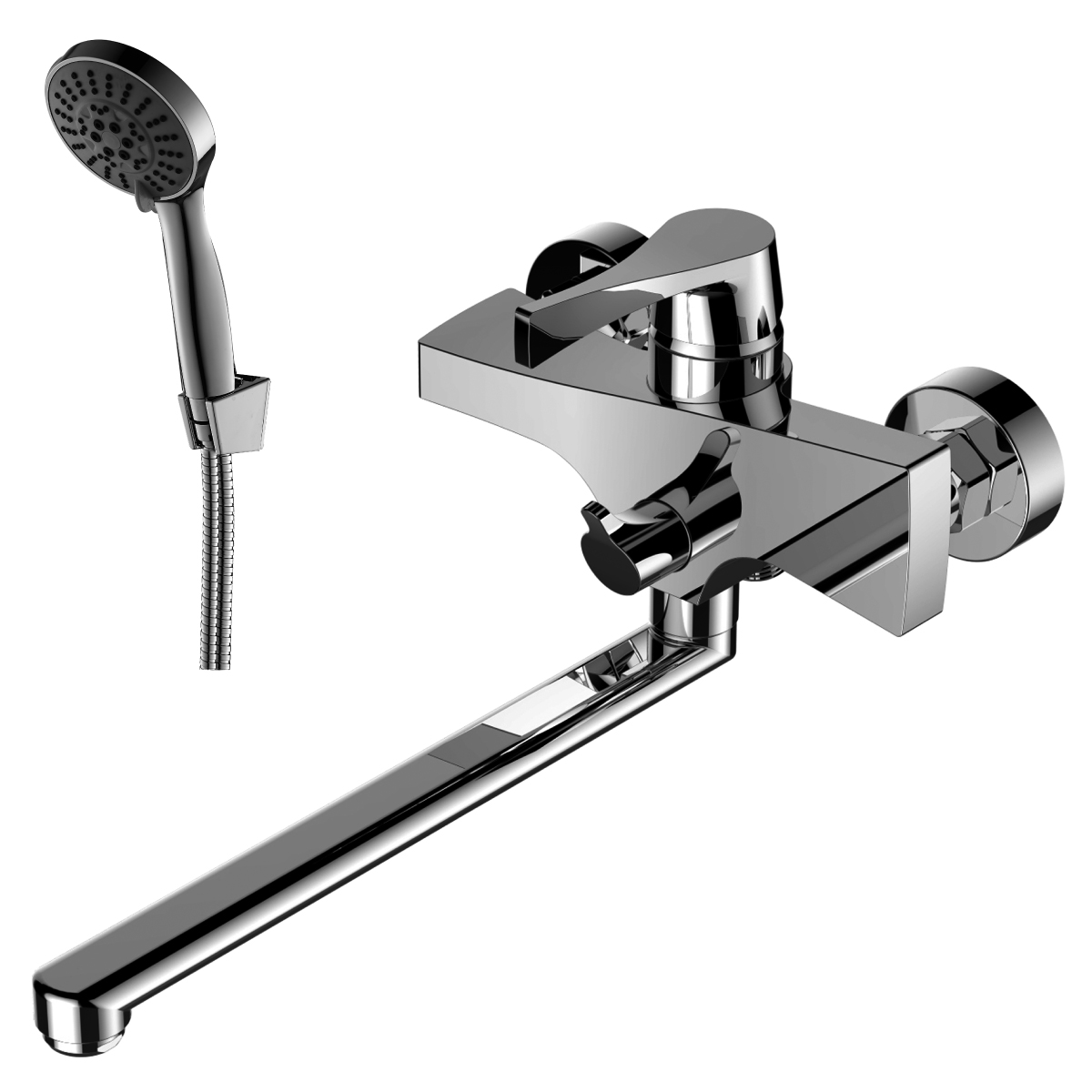 RS34 Смеситель для ванны, круг.пов.излив 350мм, р/ОД, хром, ROS, RS34-32