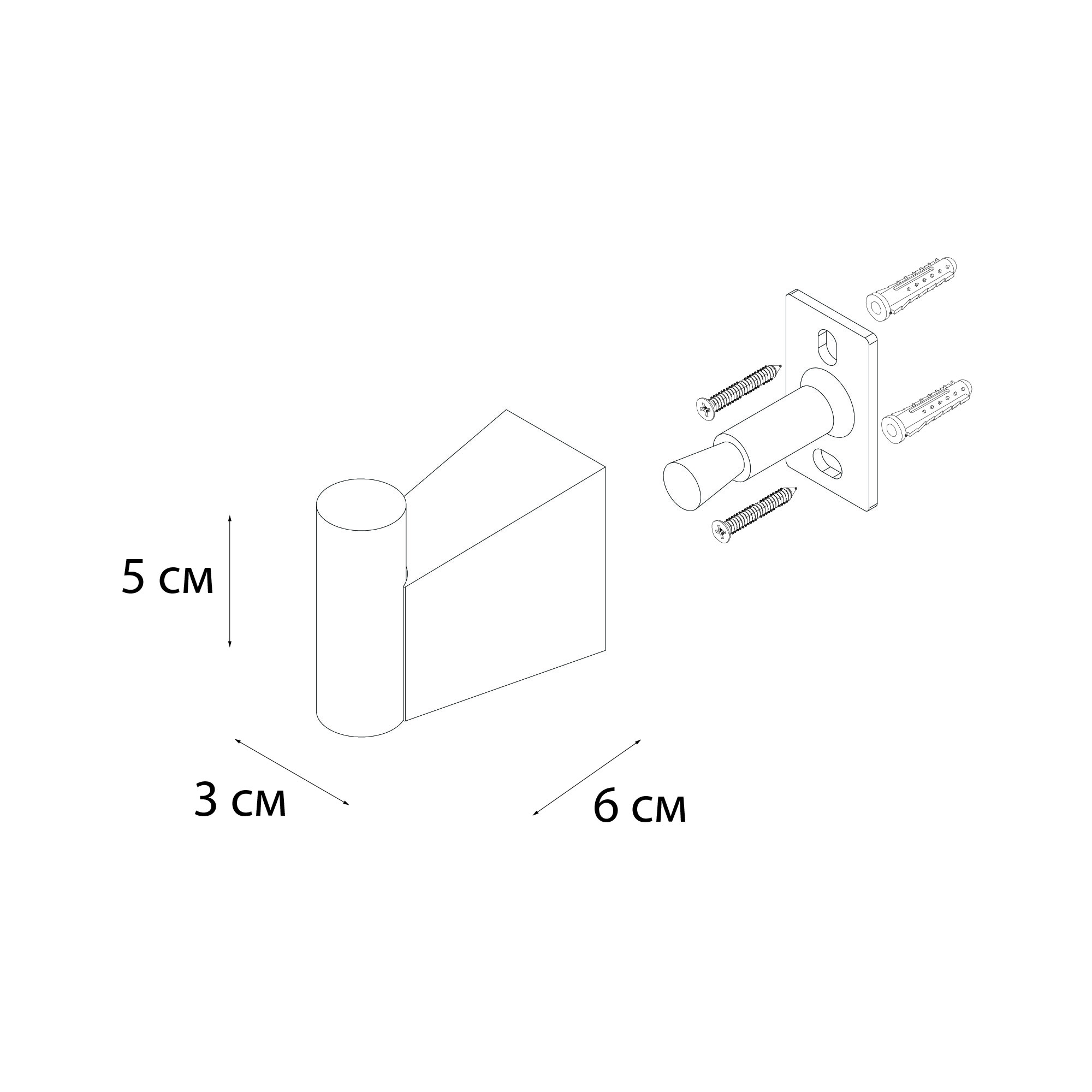 Крючок одинарный FIXSEN Trend (FX-97805)