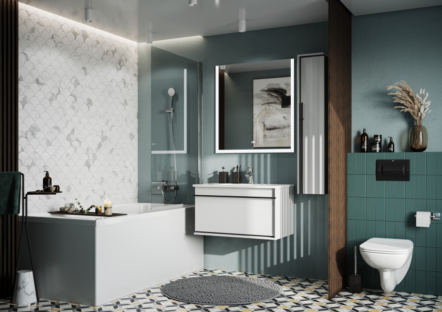 DEBBA Чаша подвесного унитаза 540мм, Rimless, белая. ROCA