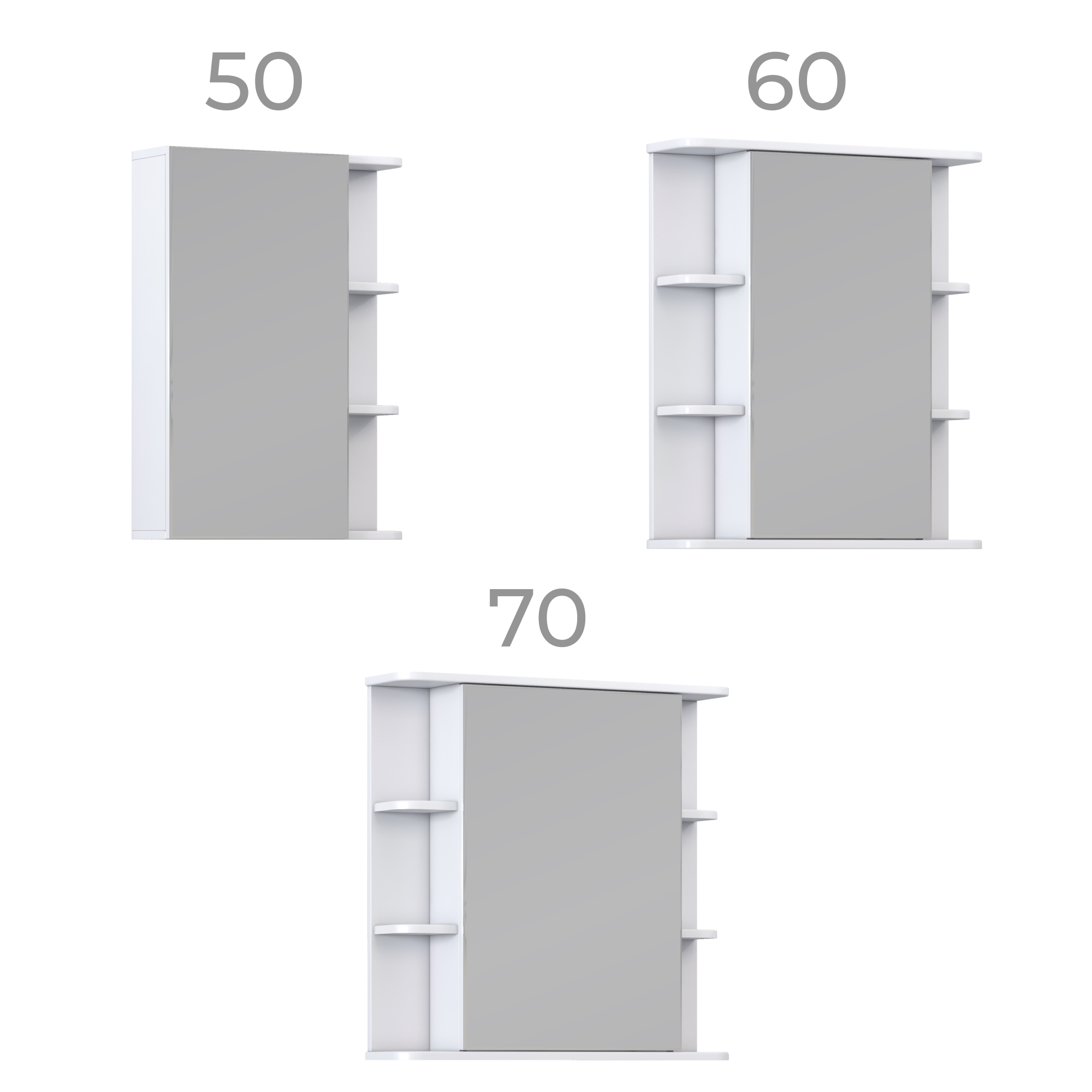 Зеркальный шкаф VIGO Nova 60 подвесной белый (zsh.NOV.60)