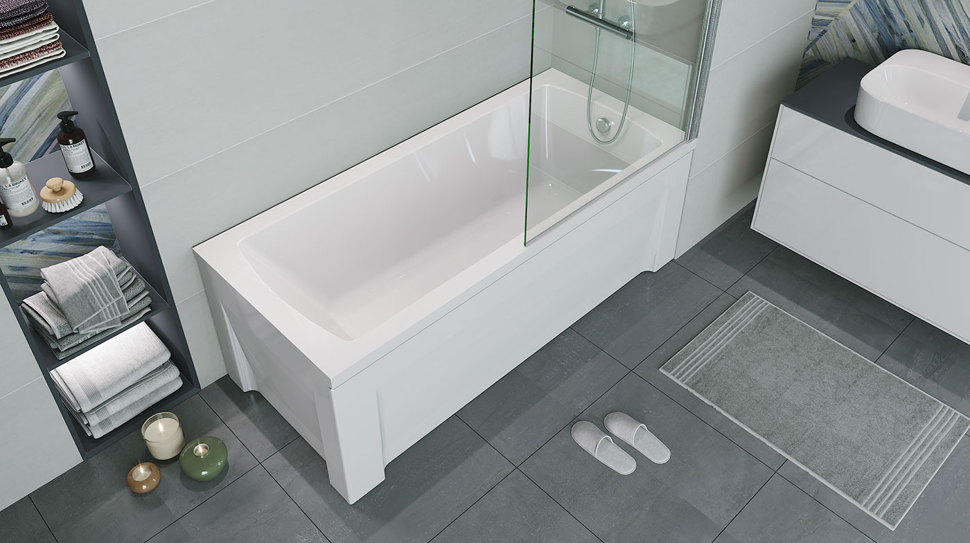 Ванна акриловая ERLIT STANDART 170*70 белая