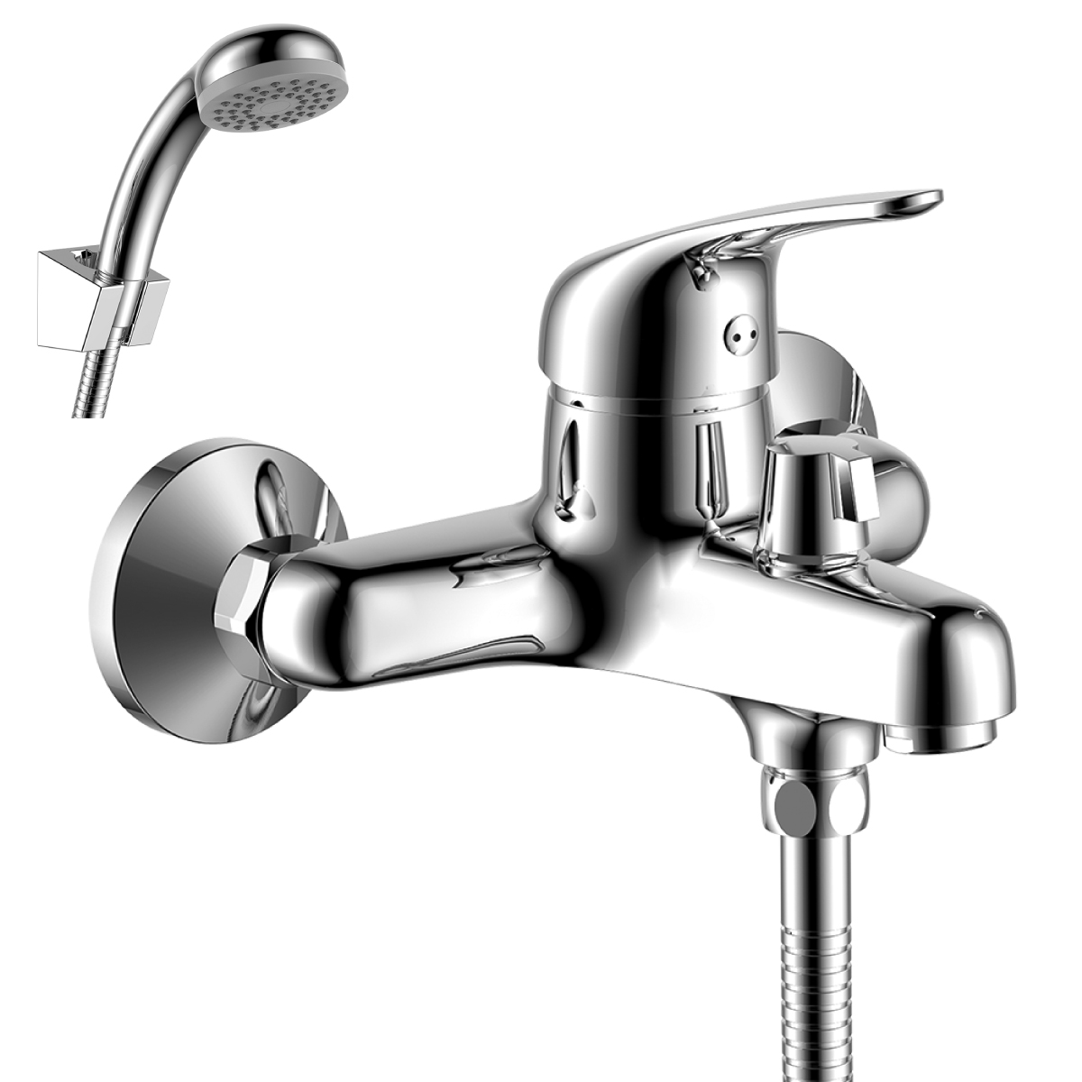 Y40 Смеситель для ванны, монолитный излив 163мм(к/40), р/ОД, хром, ROS, Y40-30