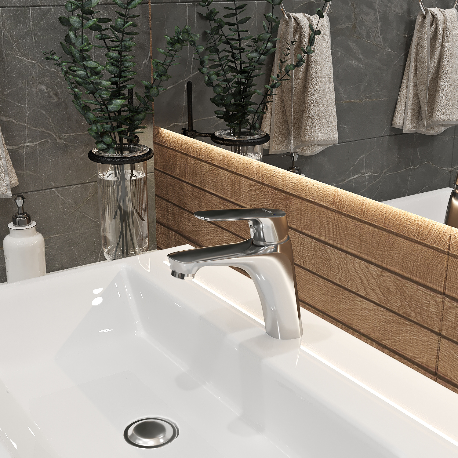 Смеситель для раковины TOKITO TAKASE хром (TOK-TAK-1011)